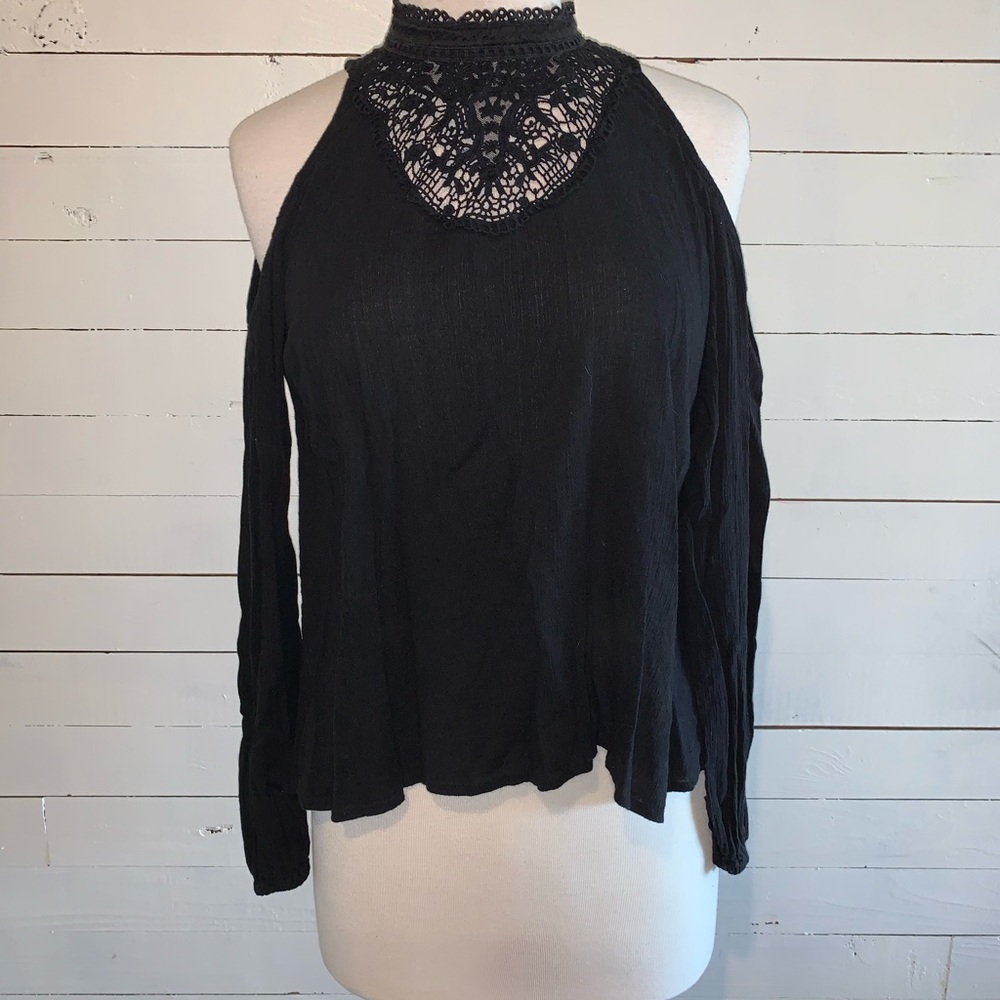 Black Hollister Off-The-Shoulder Top